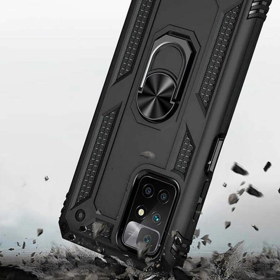 CaseUp Xiaomi Redmi 10 Kılıf Magnetic Ring Holder Siyah 3
